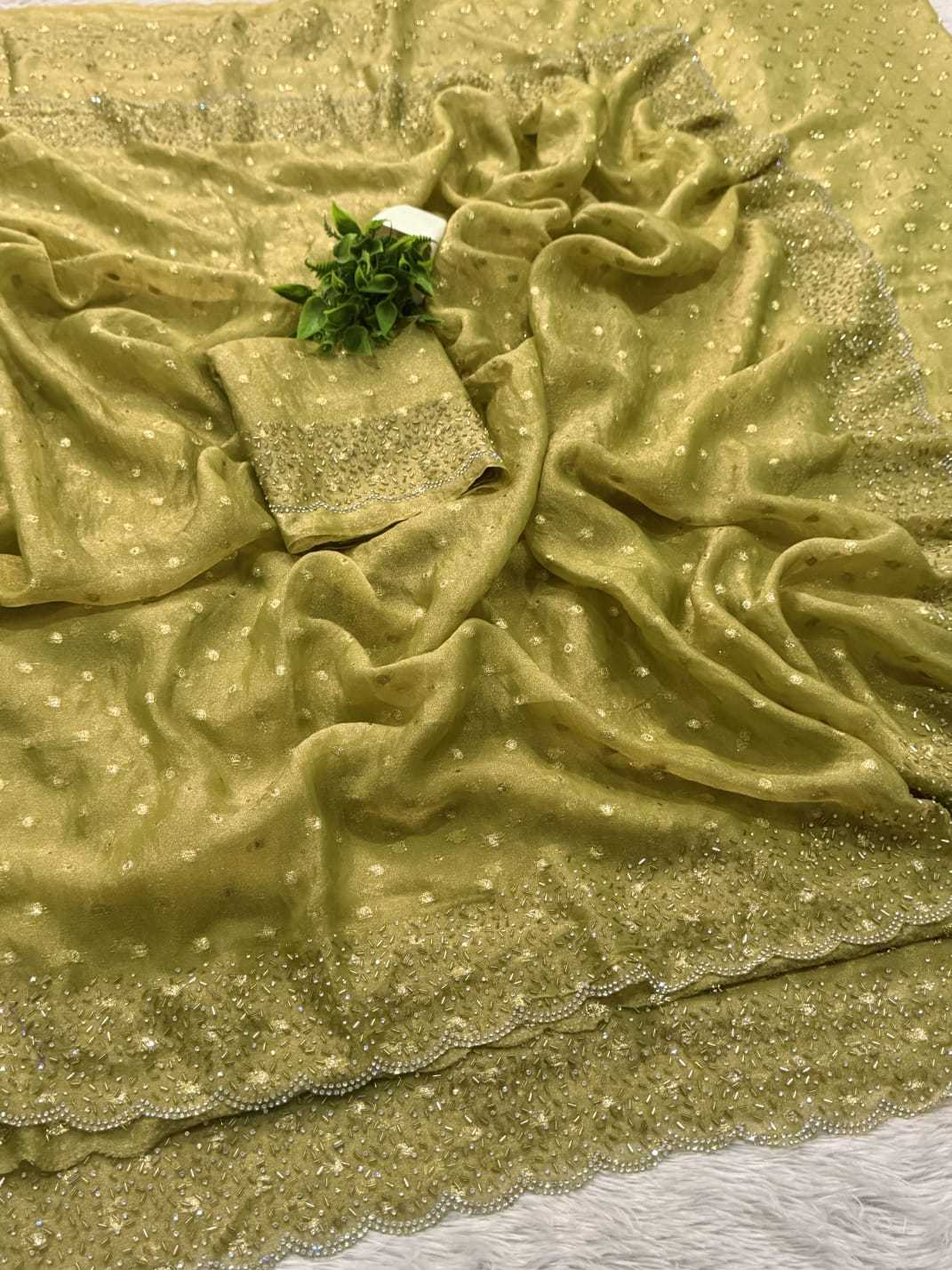 Dull Moss Butta Saree