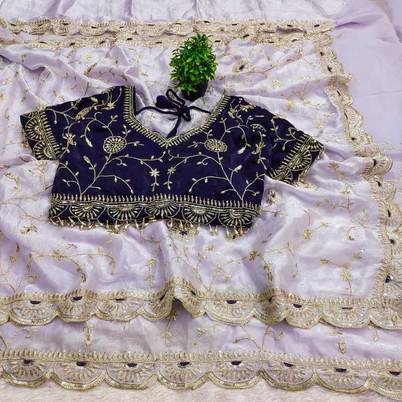 Satin Sequence Saree