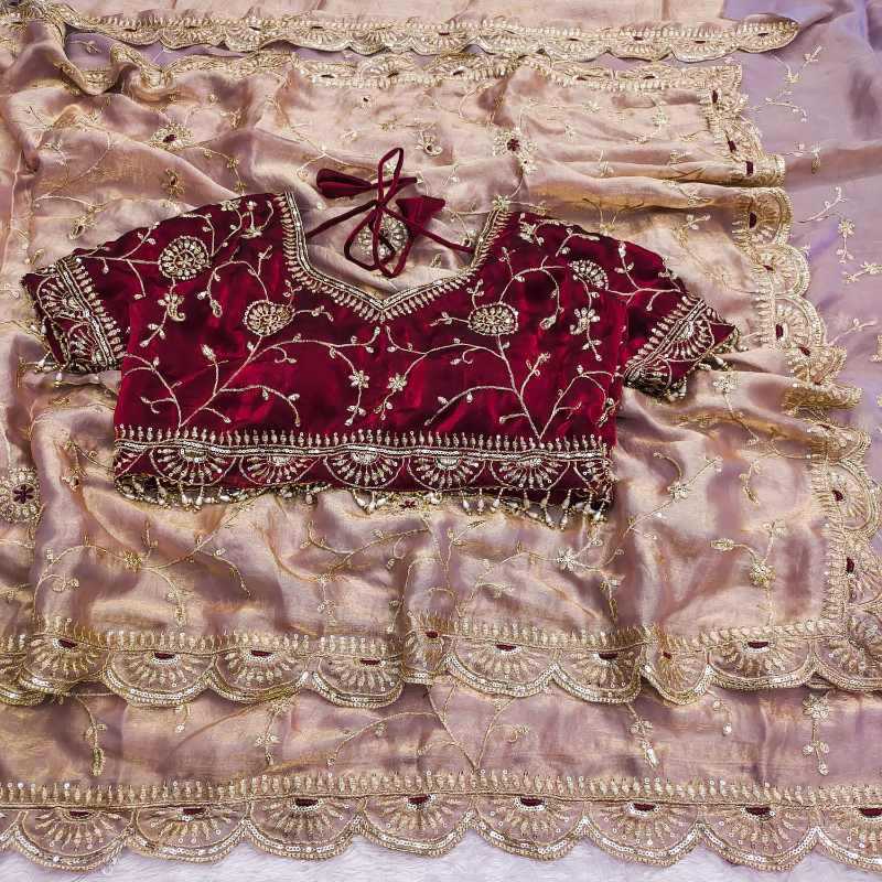 Satin Sequence Saree