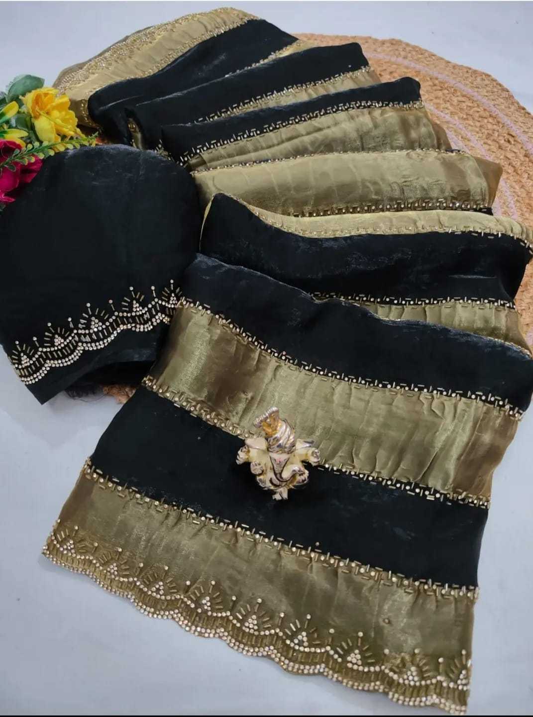 Space Silk Designer Saree in Red