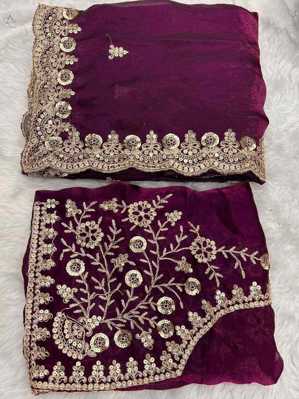 Blooming Party Wear Silk Saree