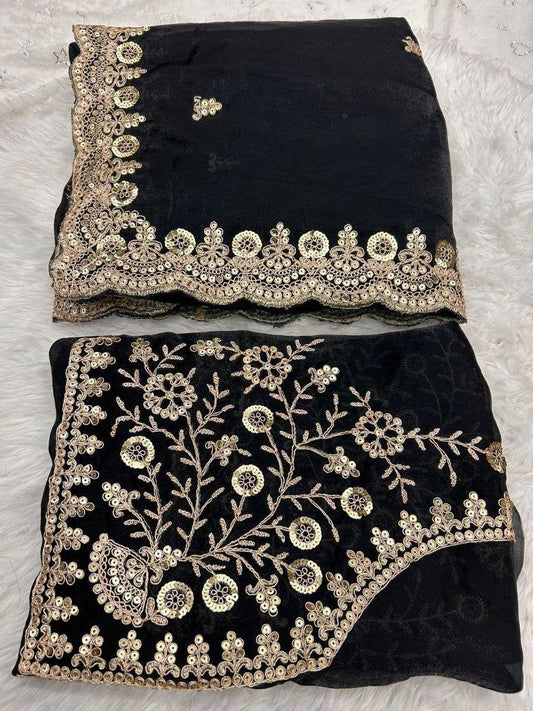 Blooming Party Wear Silk Saree