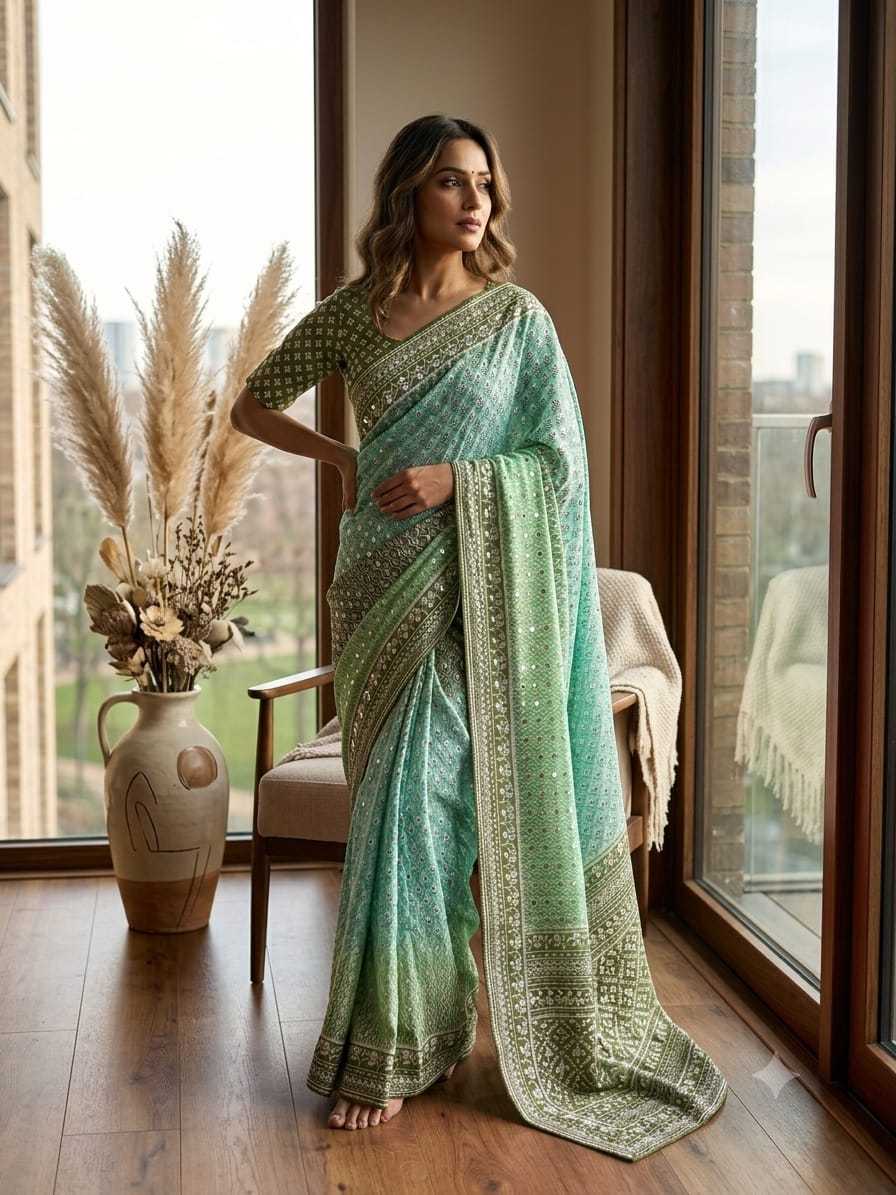 Arya Chinon Silk Designer Saree