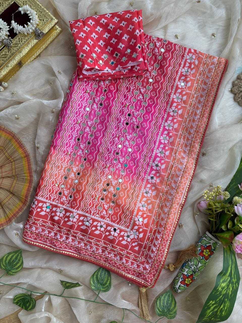 Arya Chinon Silk Designer Saree