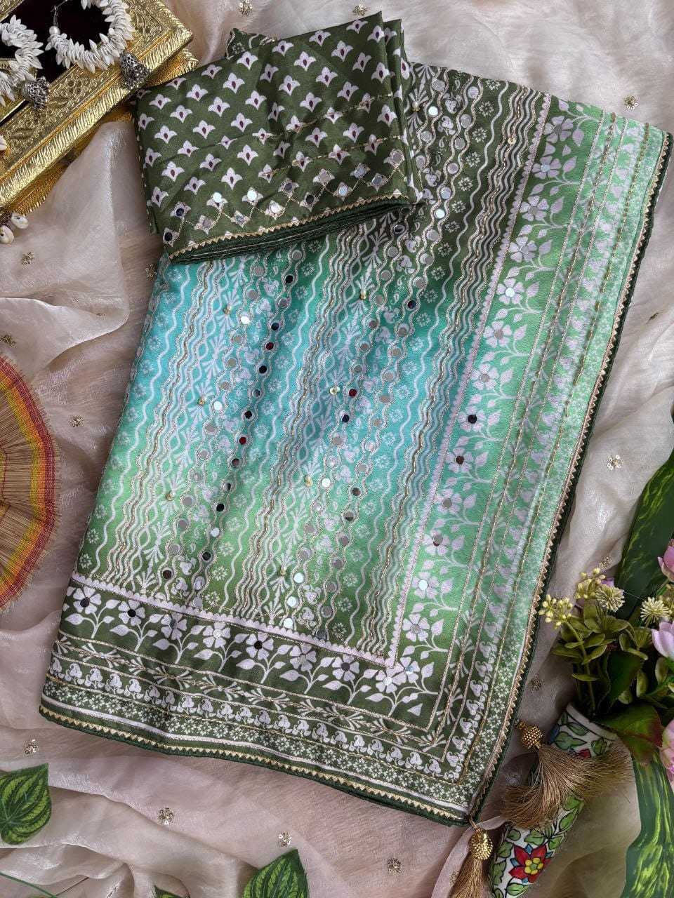 Arya Chinon Silk Designer Saree