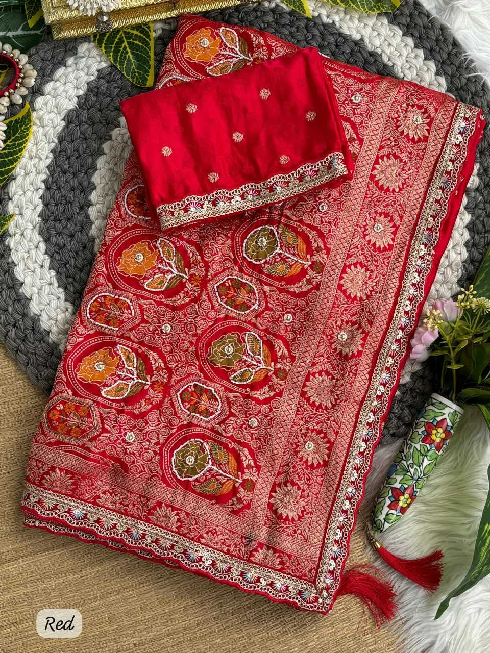 Loom Satin Silk Designer Saree