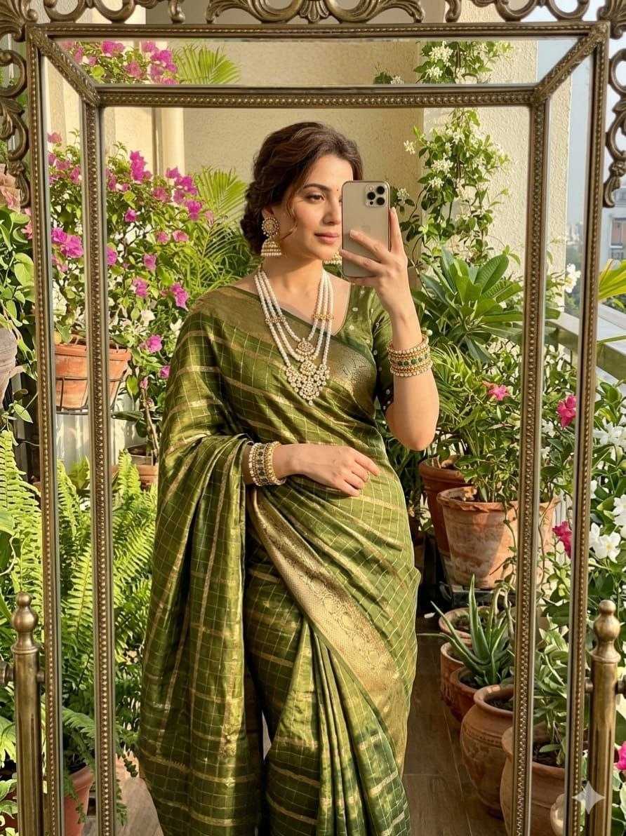 Heavy Chinnon Silk Work Saree