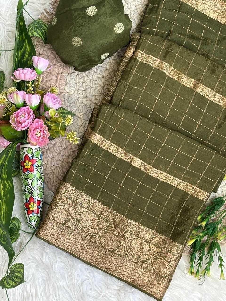 Heavy Chinnon Silk Work Saree