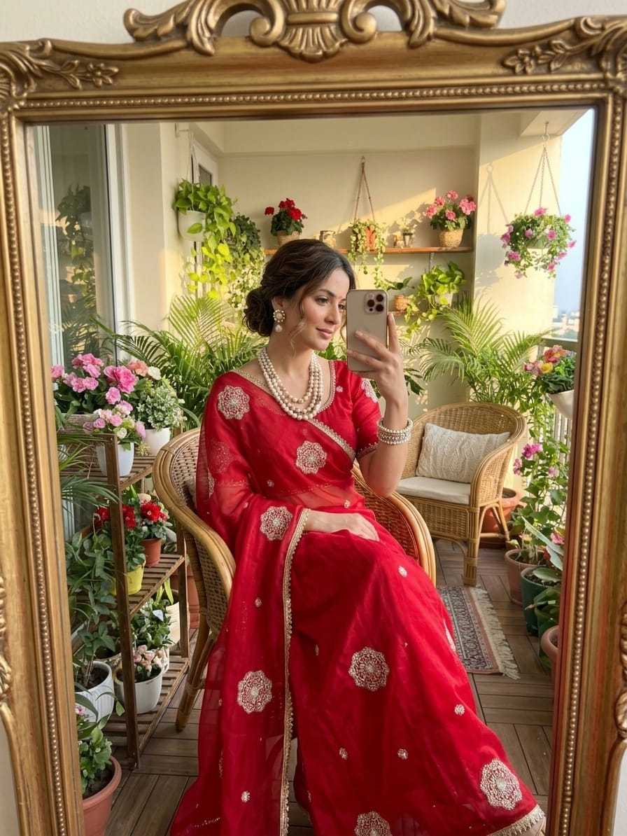 Peon Space Silk Embroidered Saree