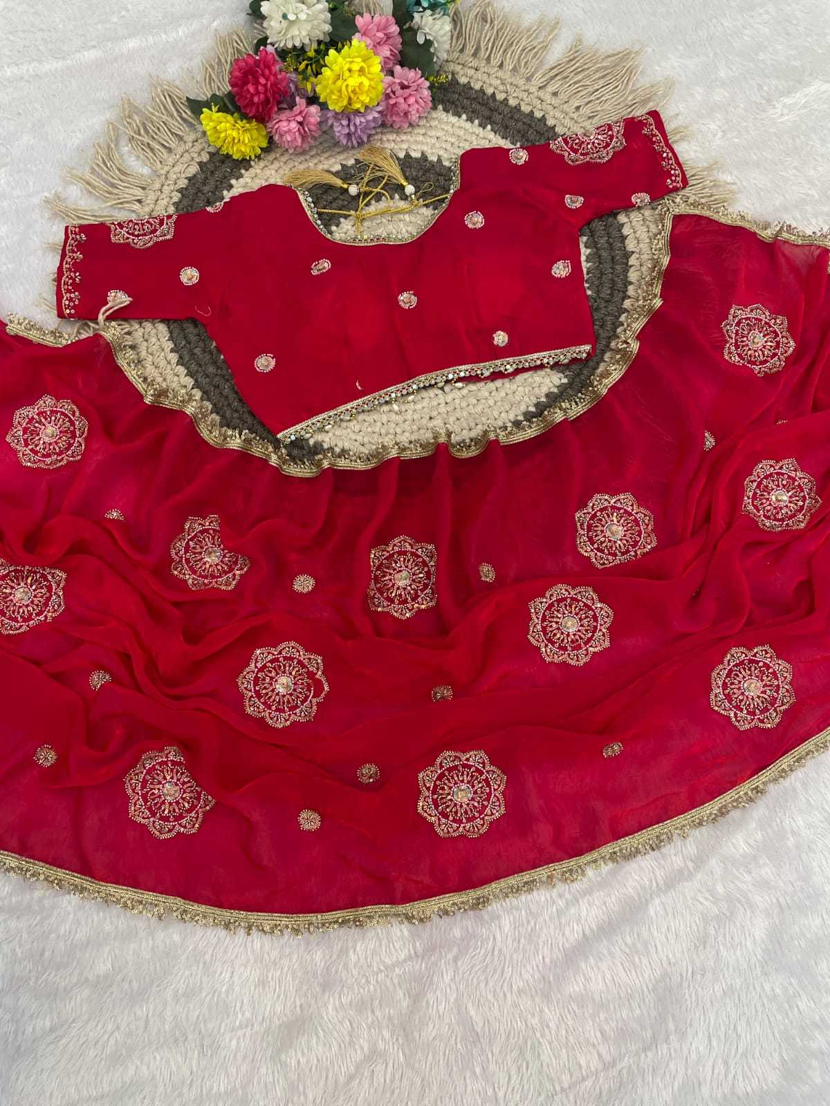 Peon Space Silk Embroidered Saree