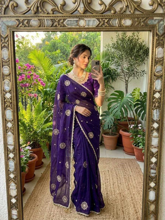 Space Silk Fancy Saree