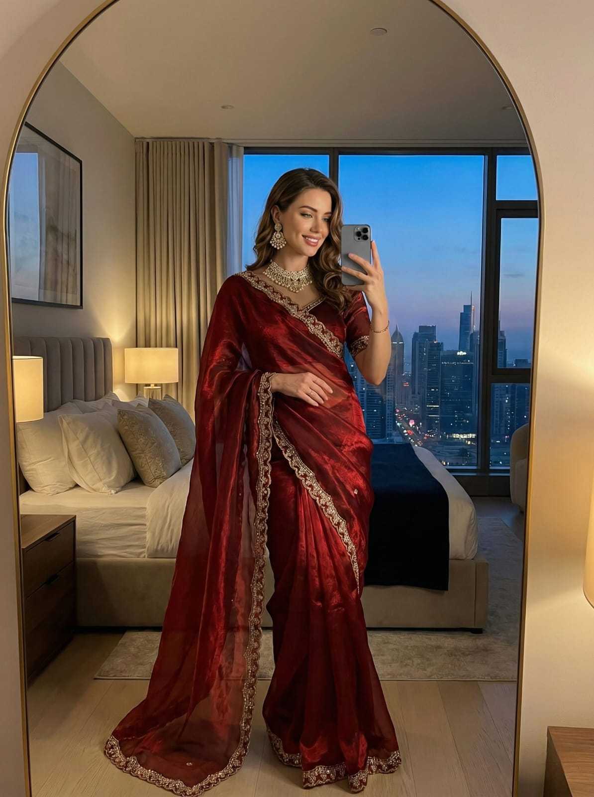 Ruhani Satin Designer Saree