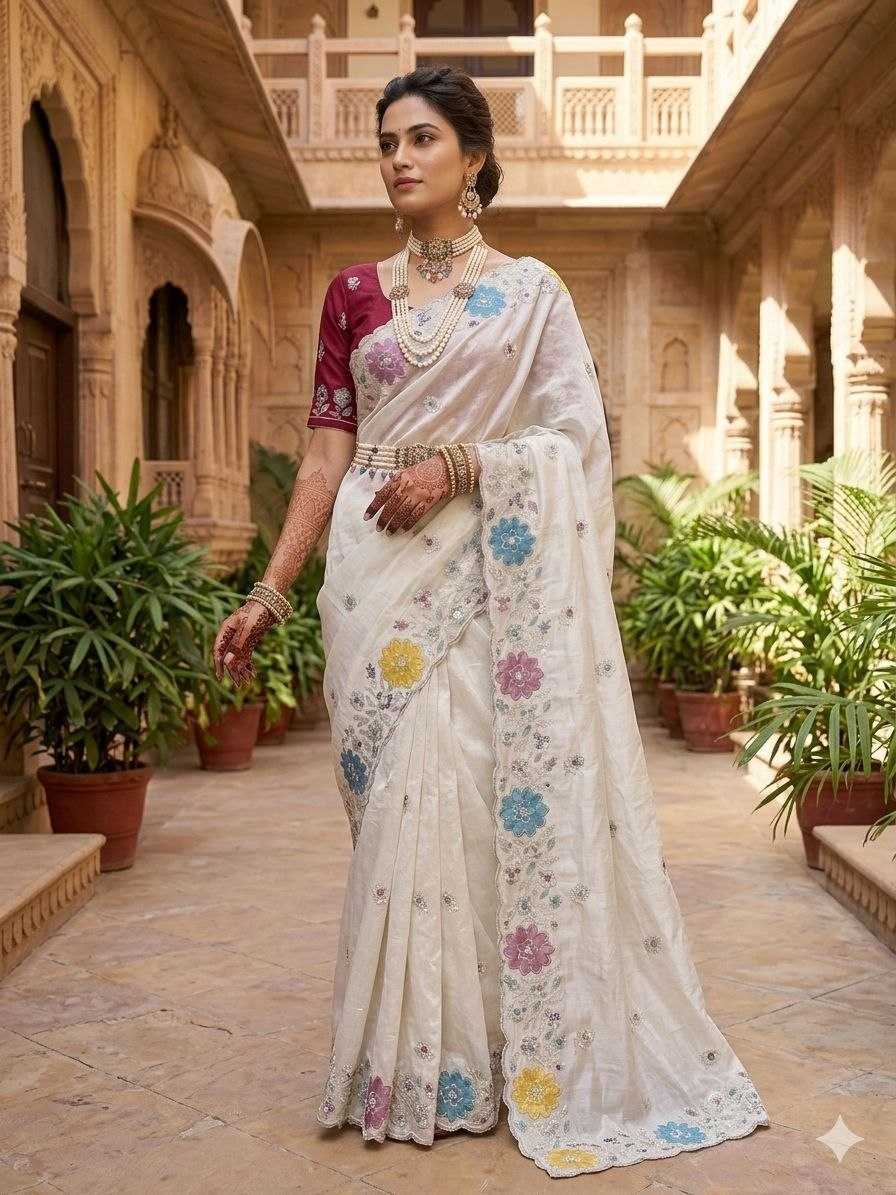 Soft Silk Sequence Saree