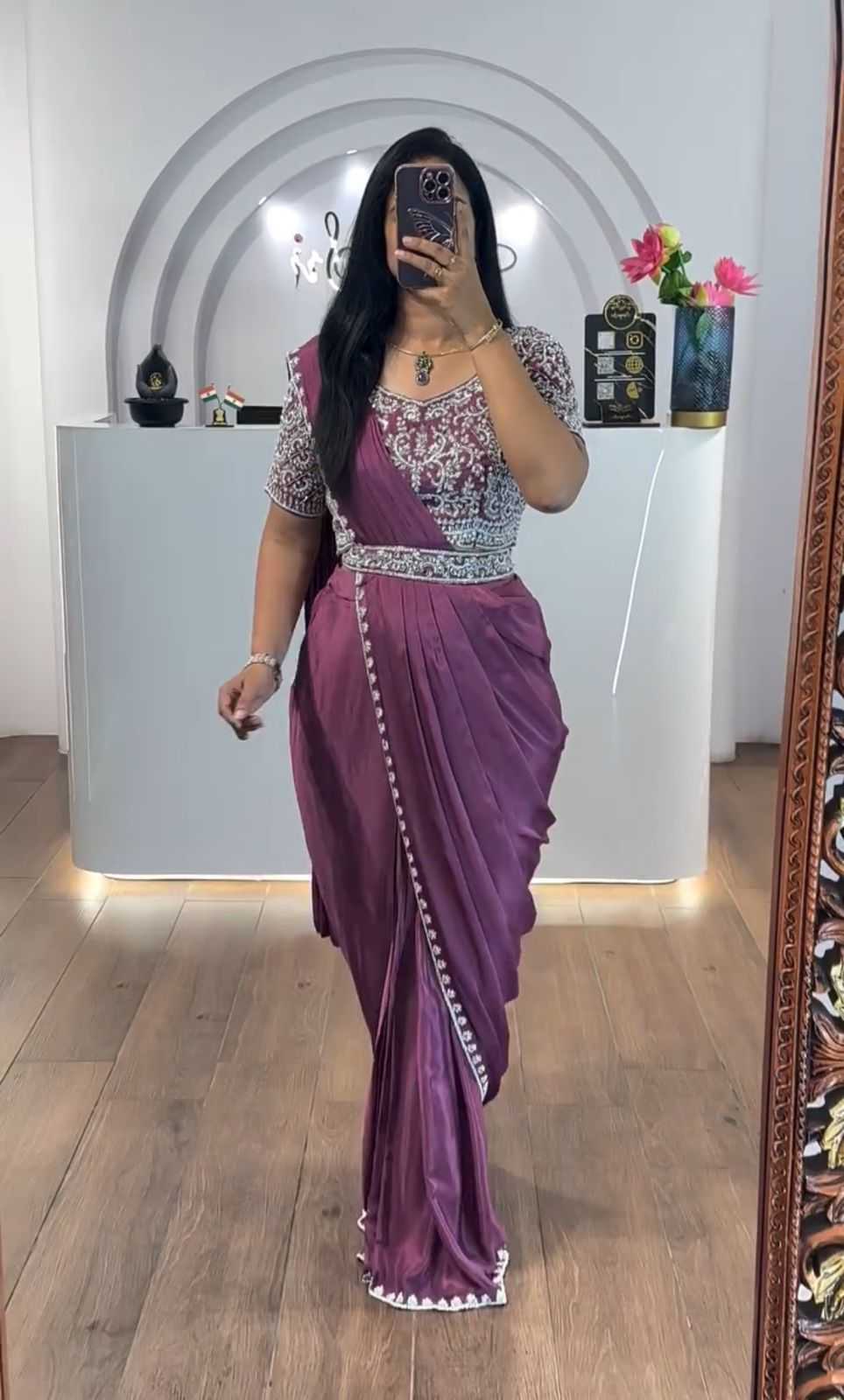 Chinon Ready To Wear Saree