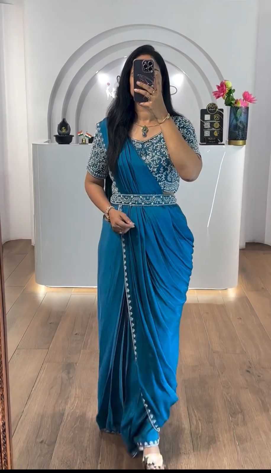 Chinon Ready To Wear Saree