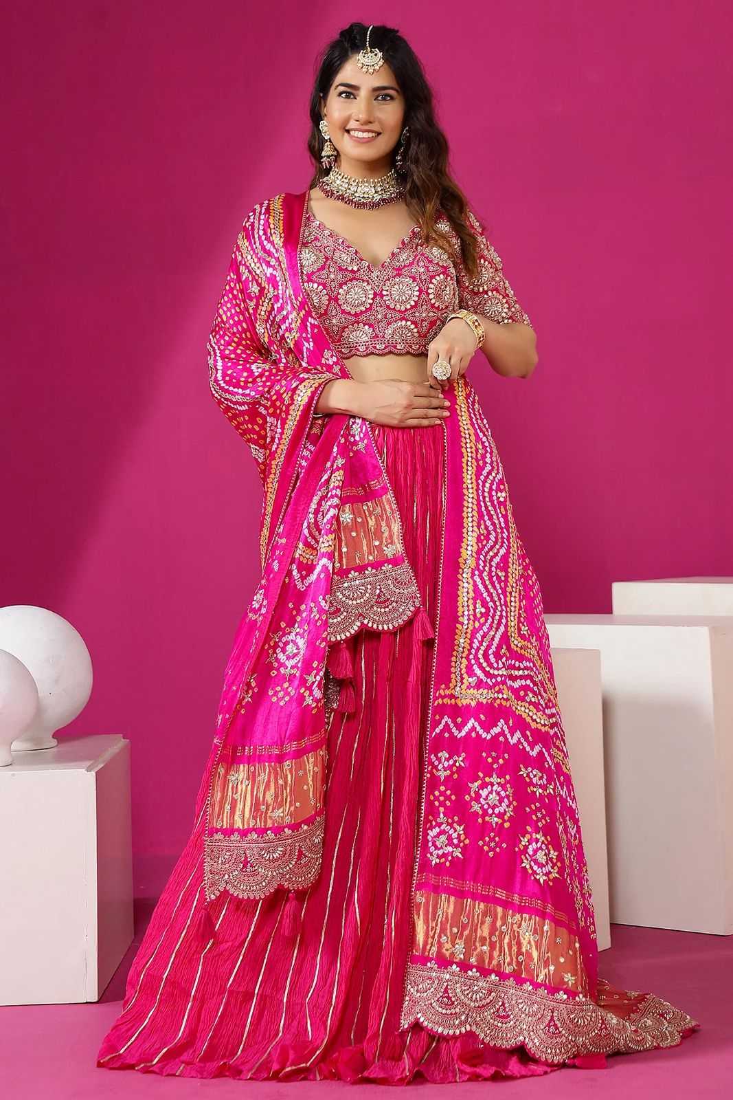Chinon Printed Lehenga