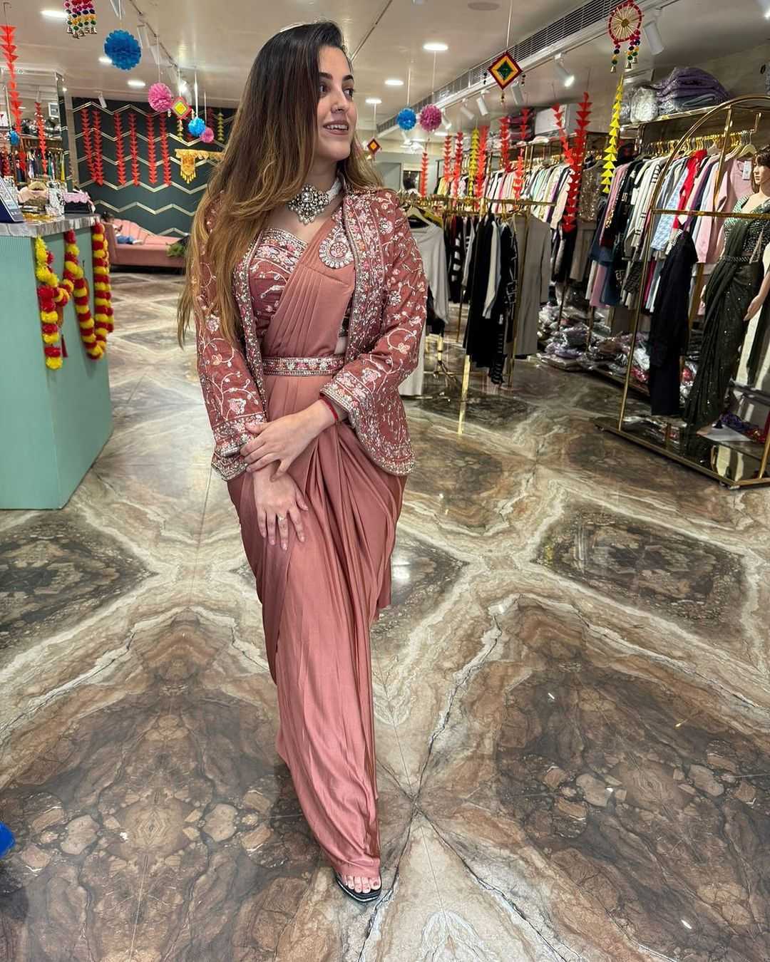 Satin Ready To Wear Saree