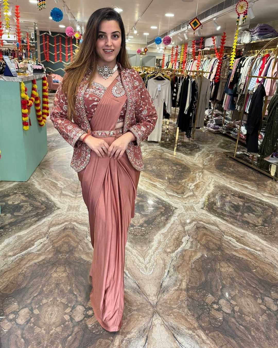 Satin Ready To Wear Saree