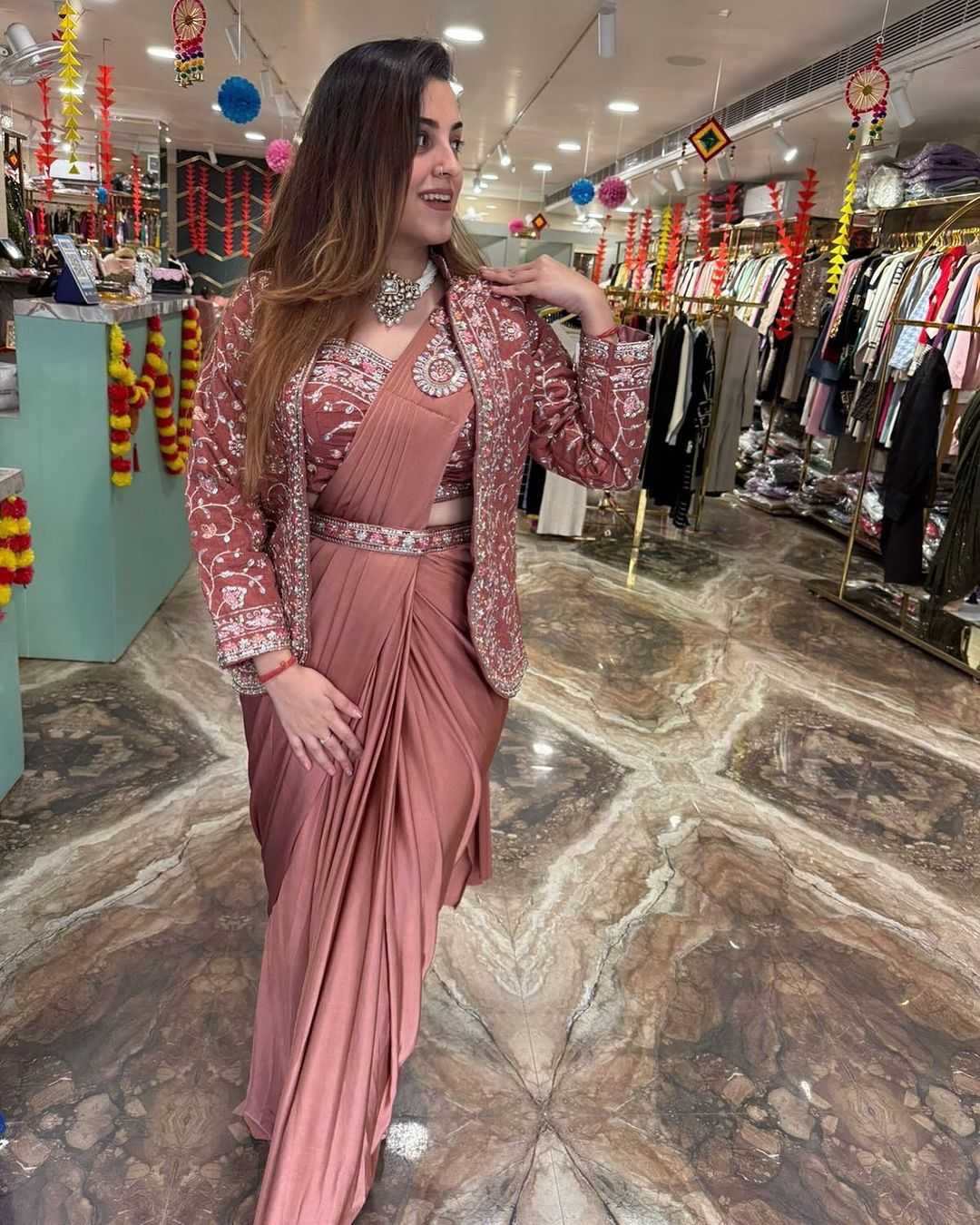 Satin Ready To Wear Saree