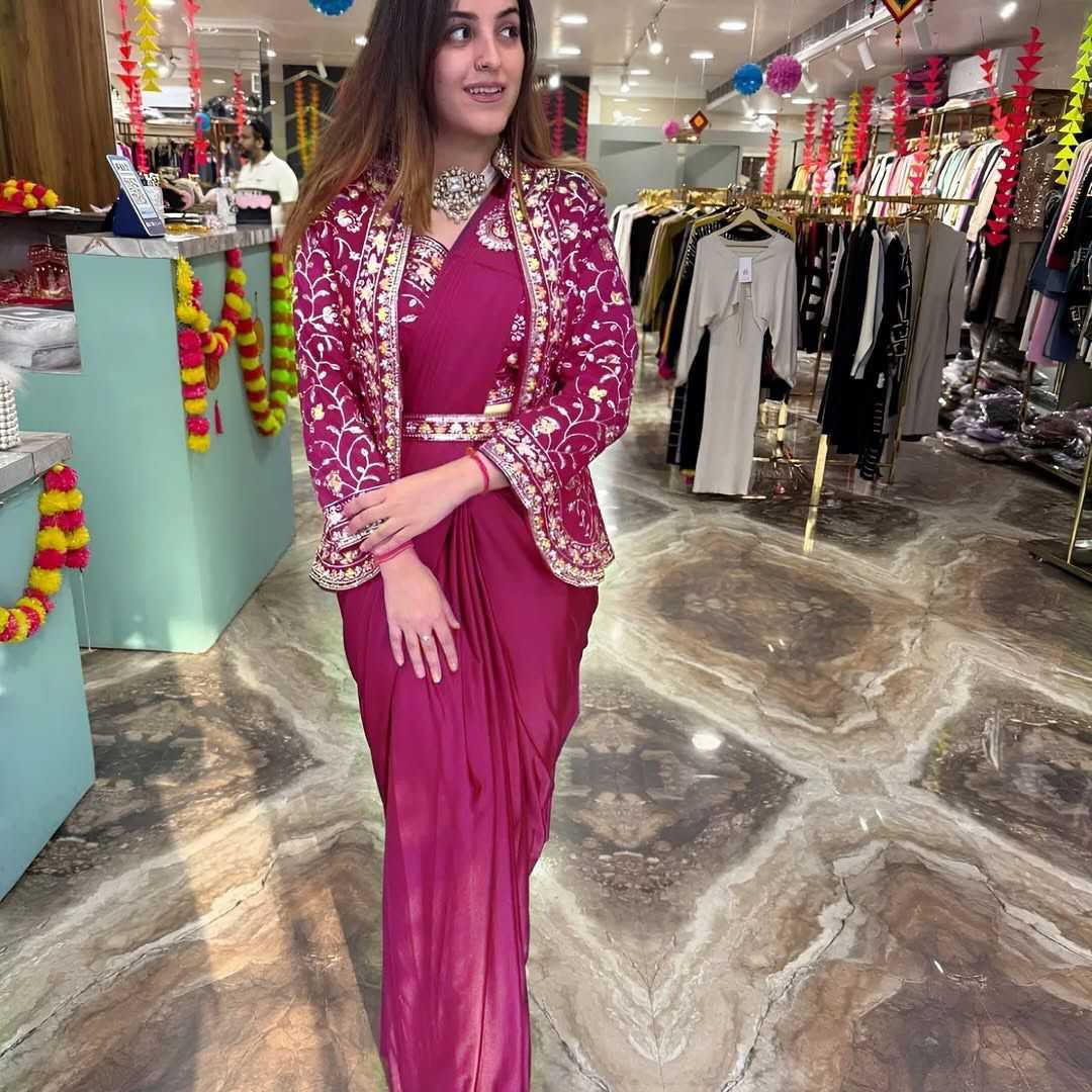 Satin Ready To Wear Saree