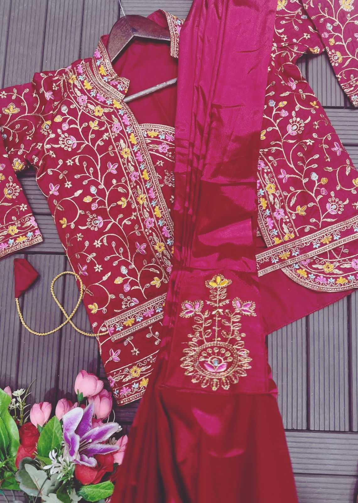 Satin Ready To Wear Saree