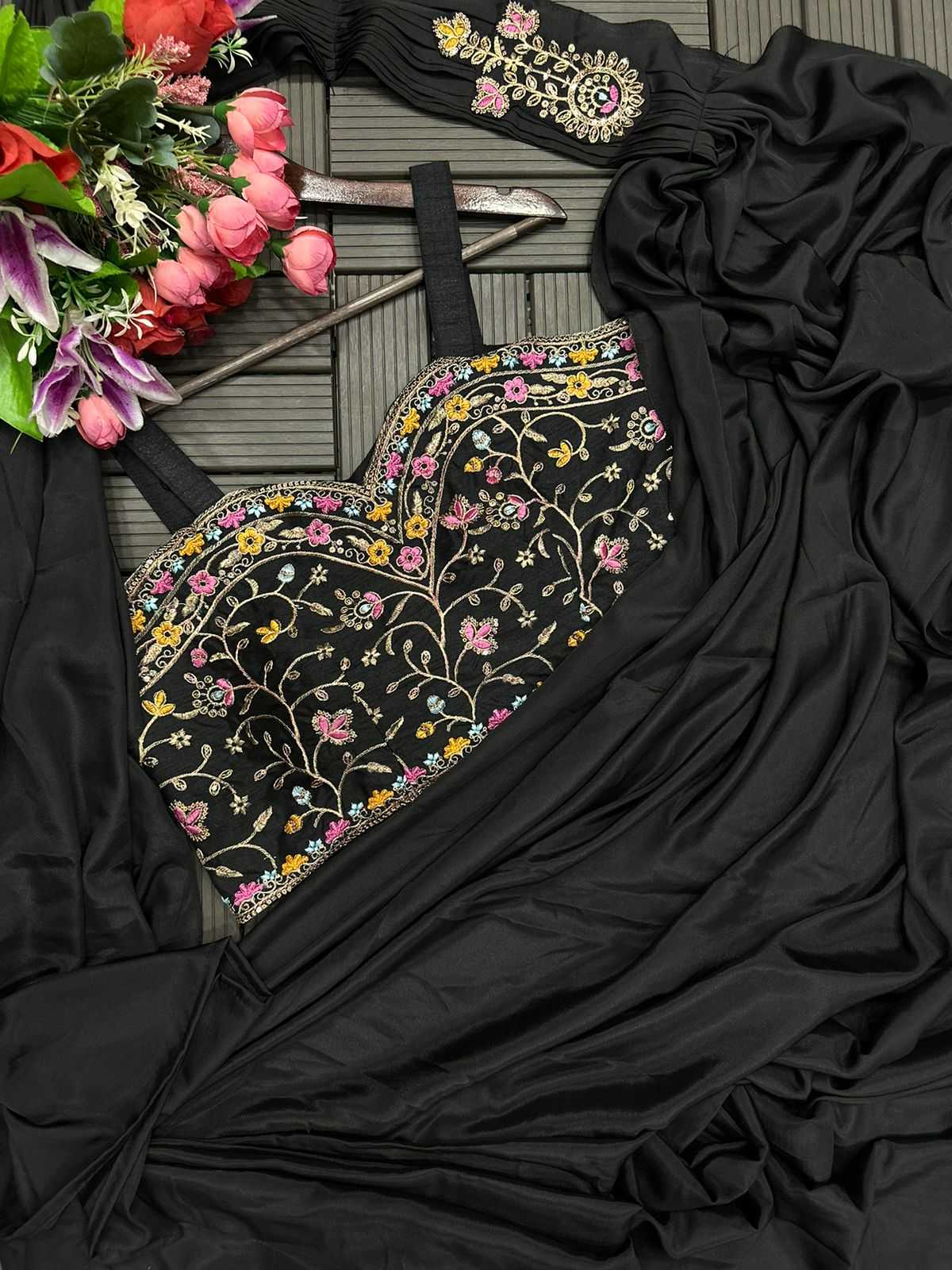 Satin Ready To Wear Saree