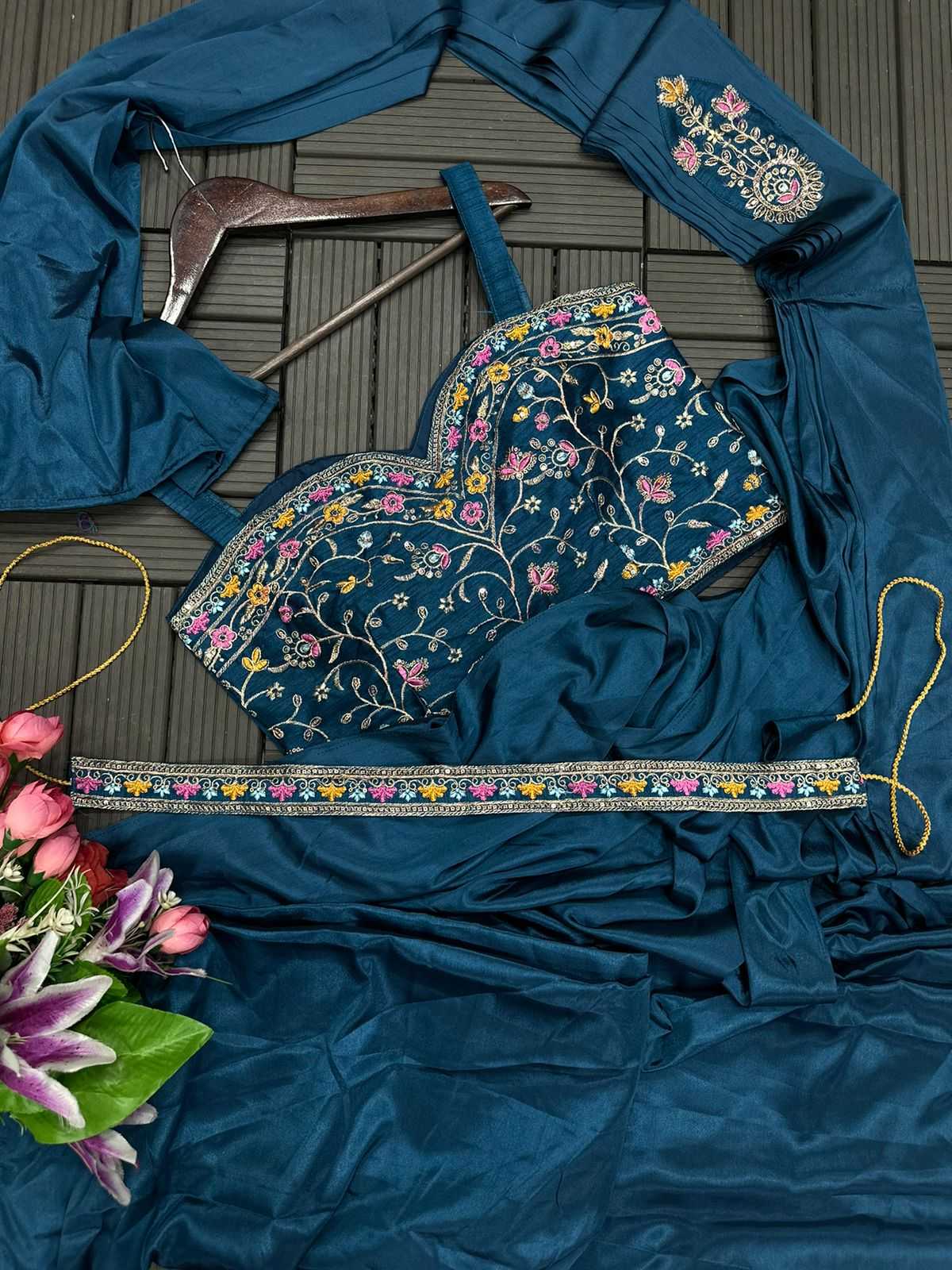 Satin Ready To Wear Saree