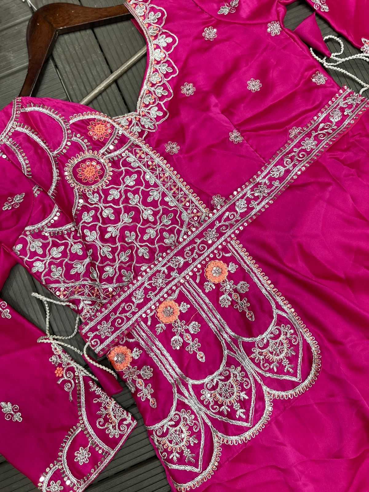 Rangoli Silk Embroidery Gown