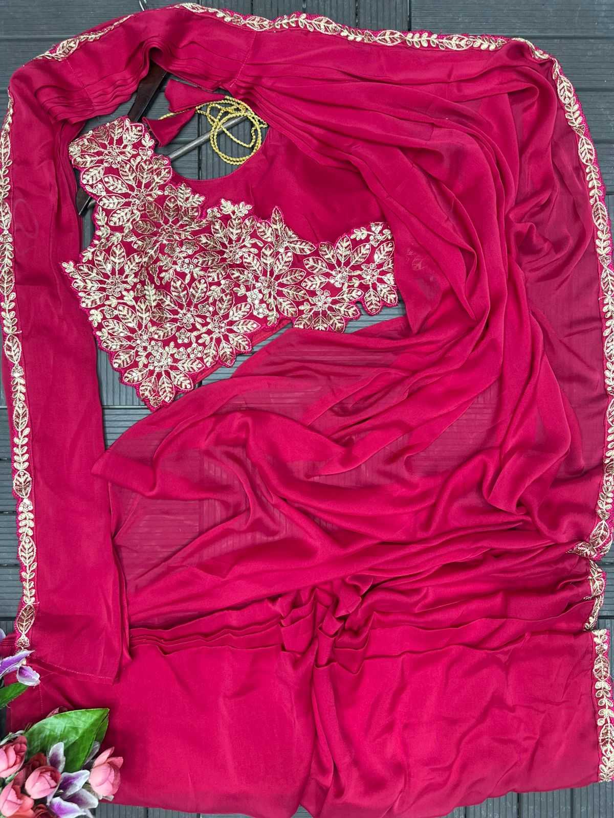 Rangoli Silk Designer Saree in Pink