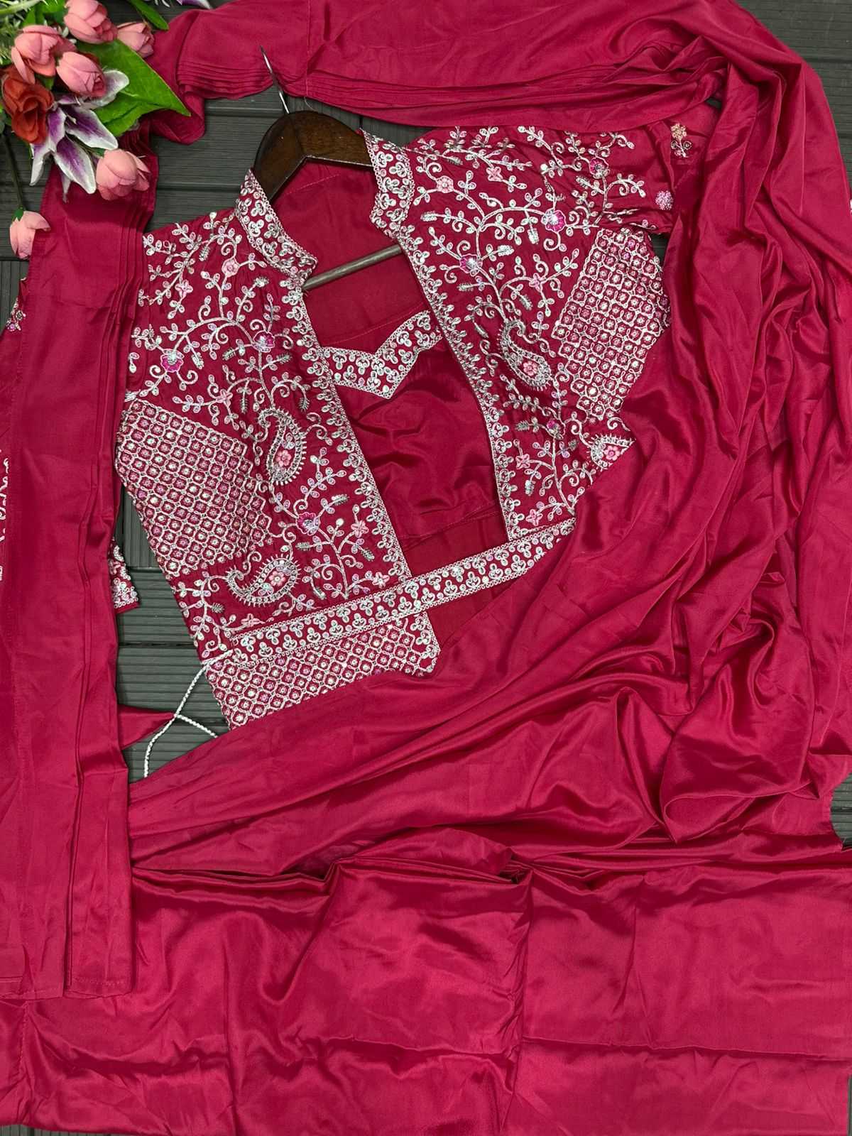 Satin Silk Ready To Wear Saree