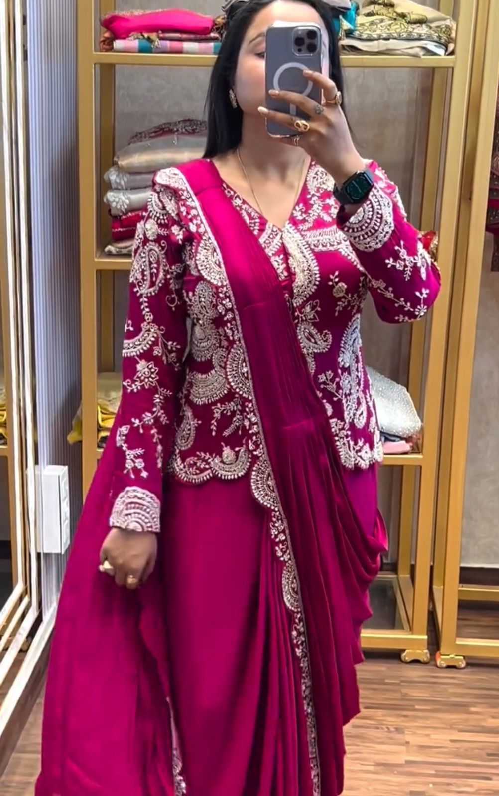 Chinon Ready To Wear Saree