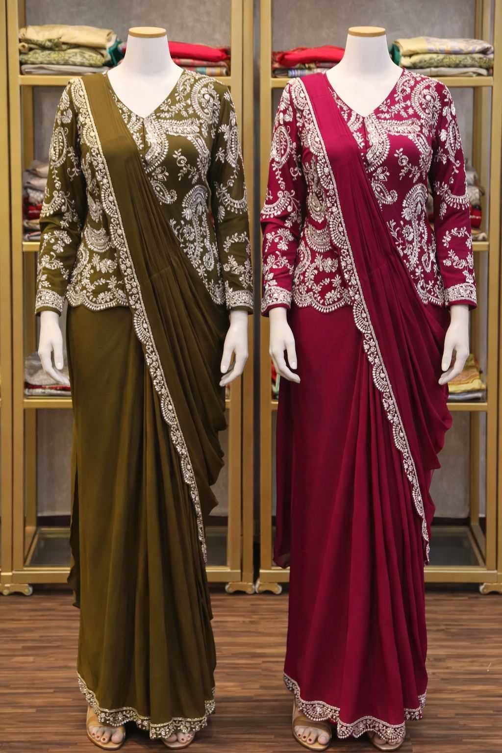 Chinon Ready To Wear Saree