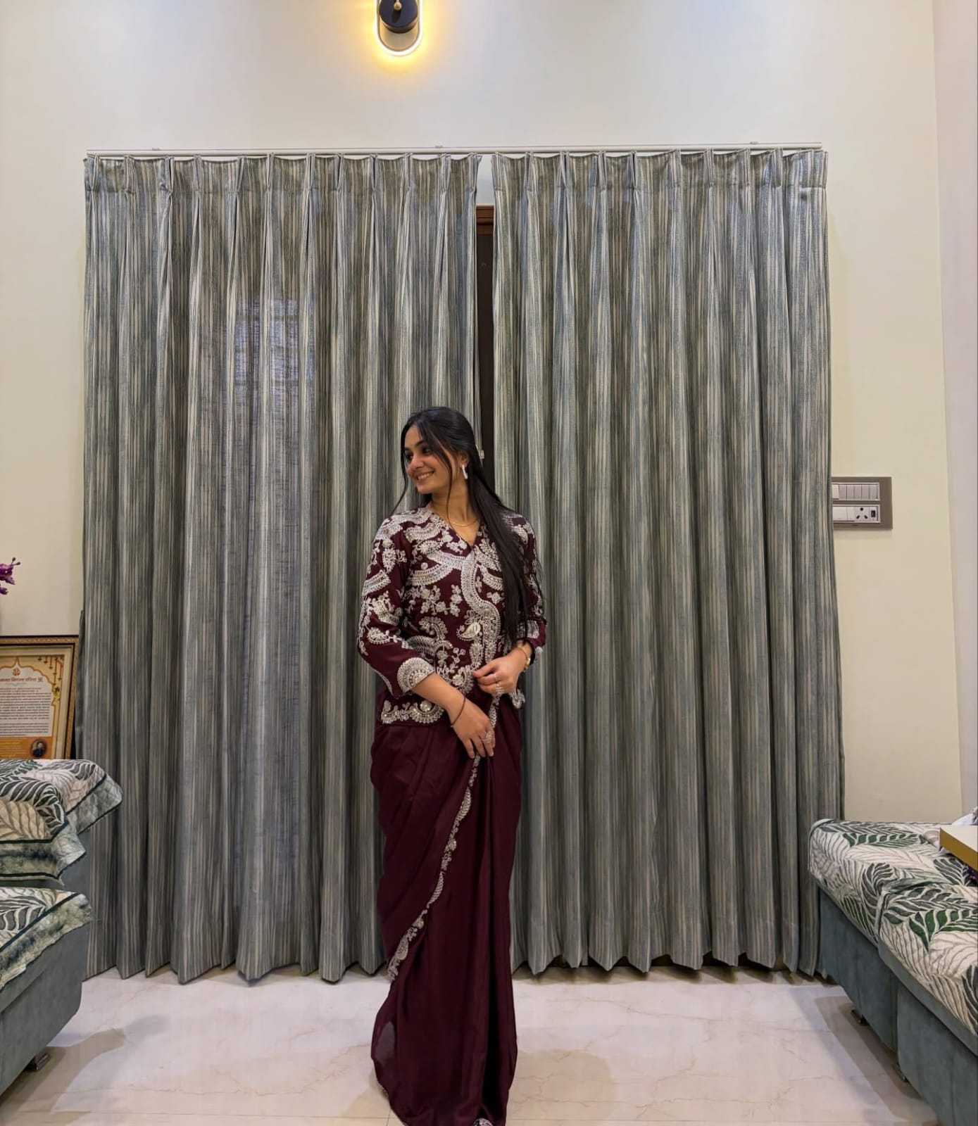 Chinon Ready To Wear Saree