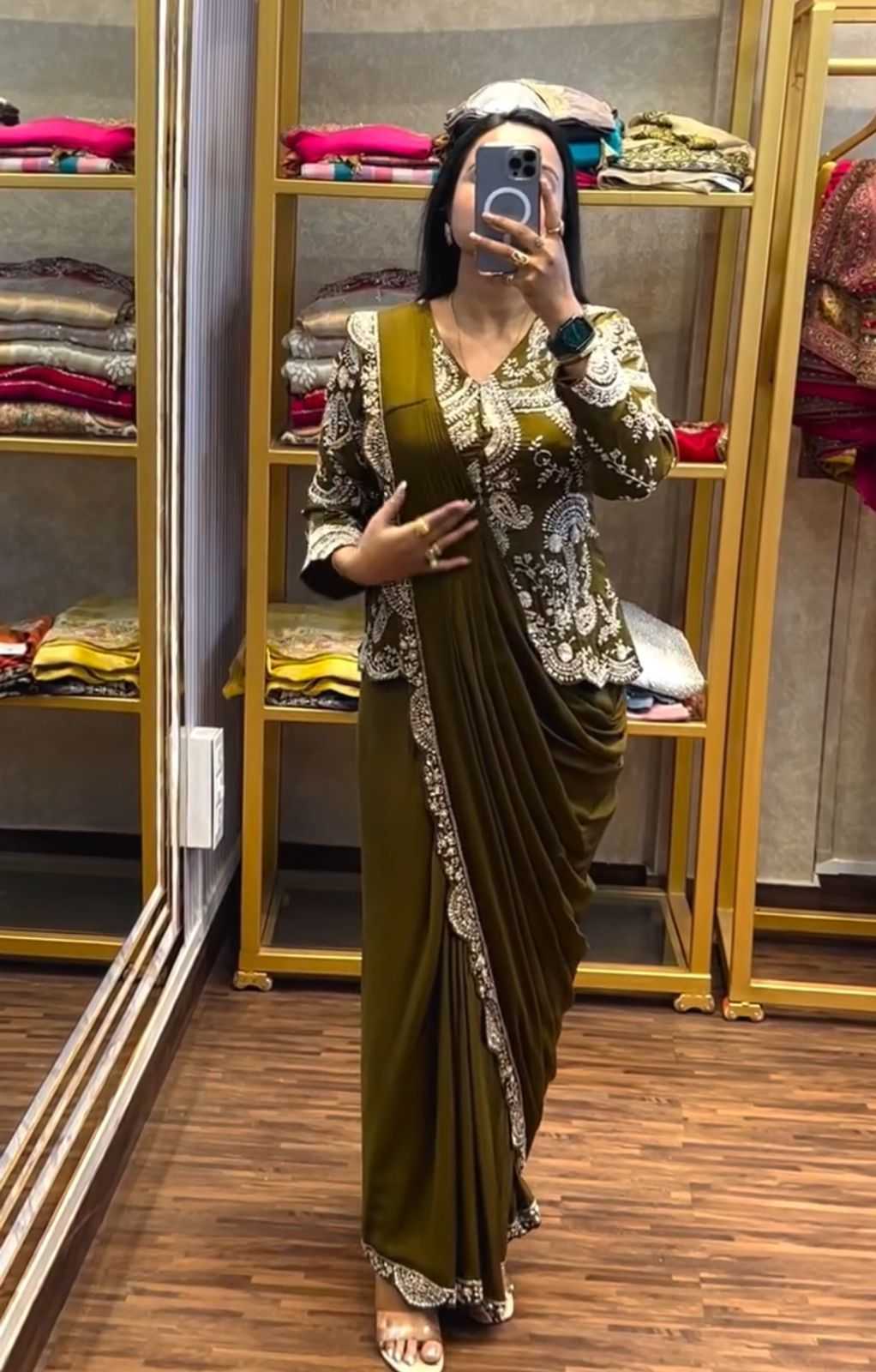Chinon Ready To Wear Saree