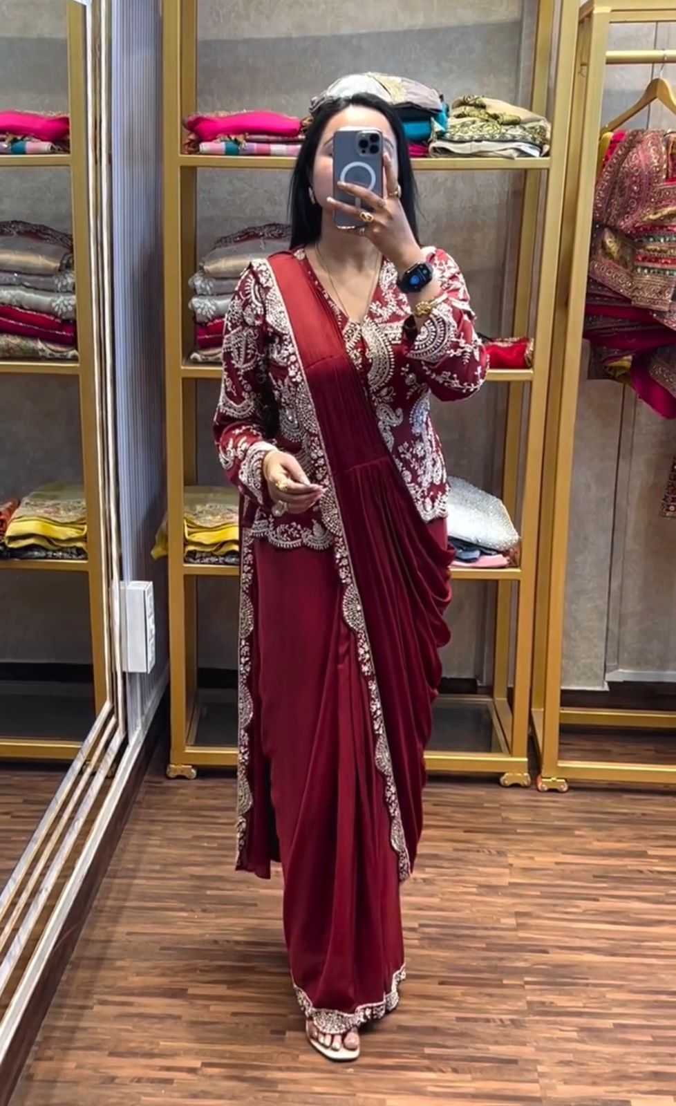 Chinon Ready To Wear Saree