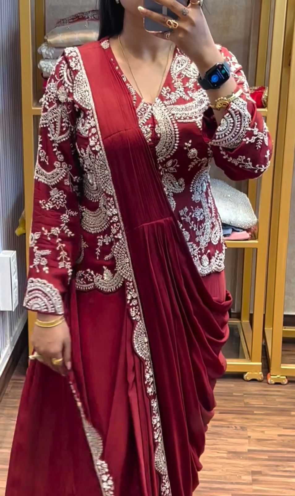Chinon Ready To Wear Saree