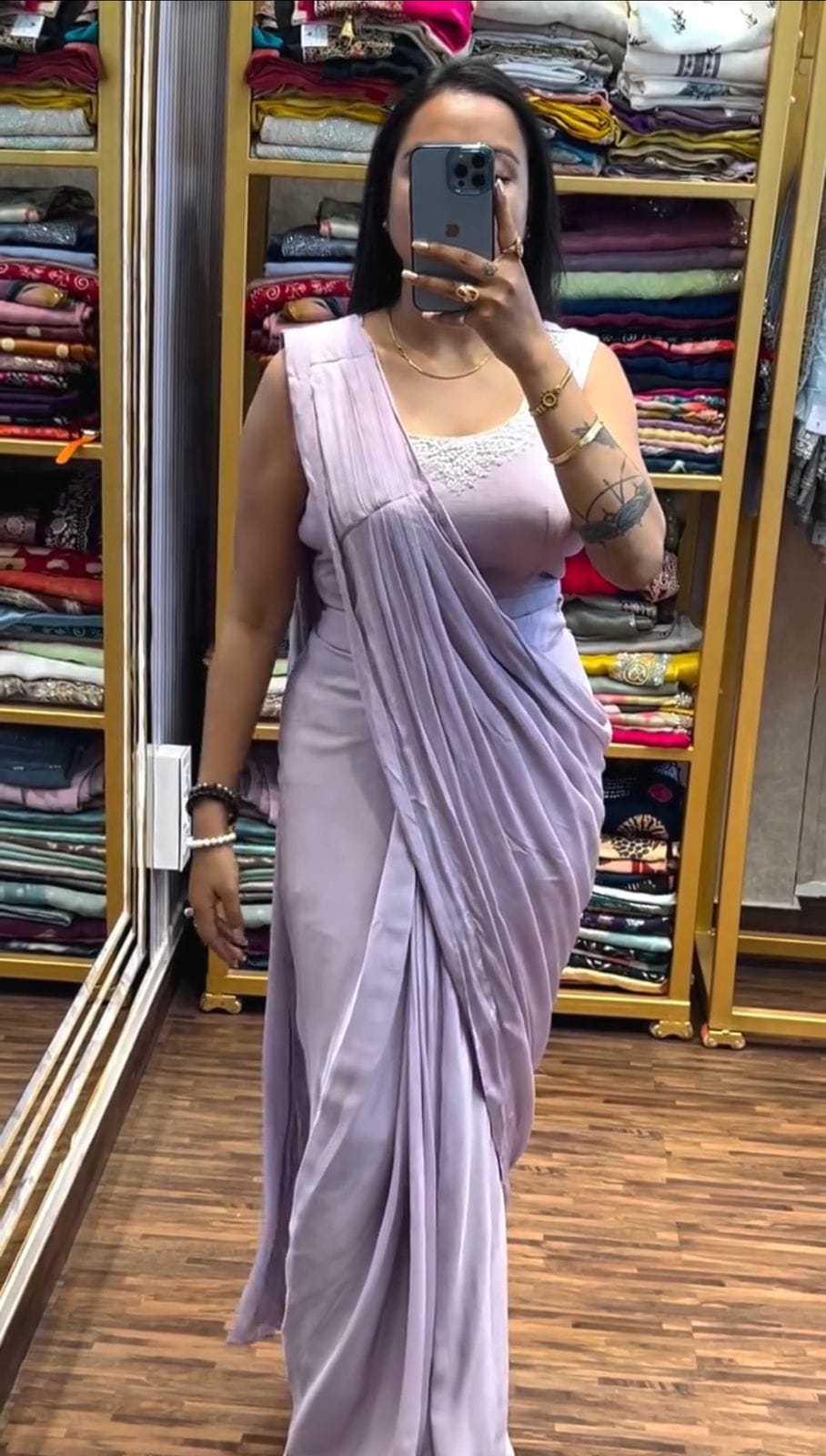 Chinon Sequence Saree
