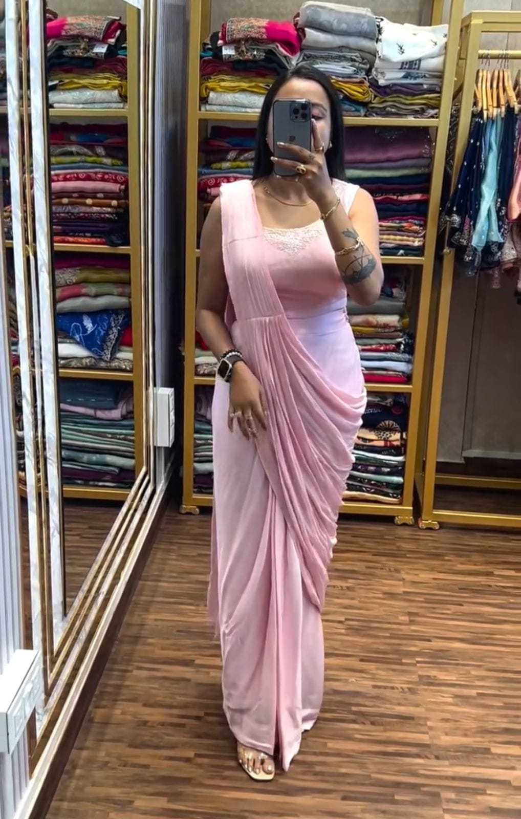 Chinon Sequence Saree