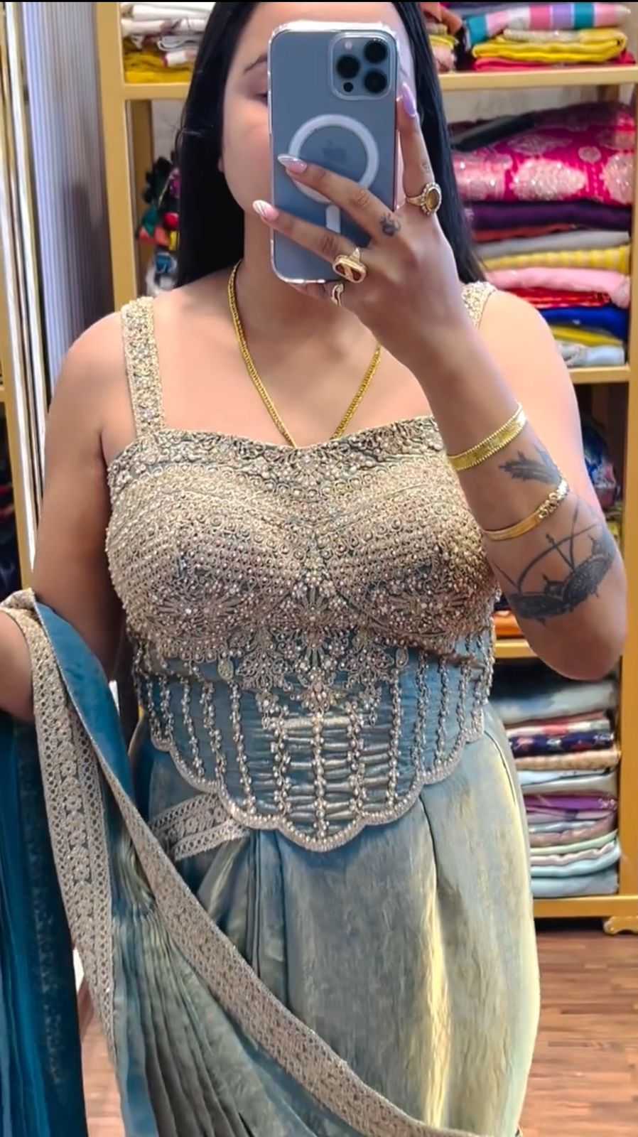 Fendy Sequence Saree