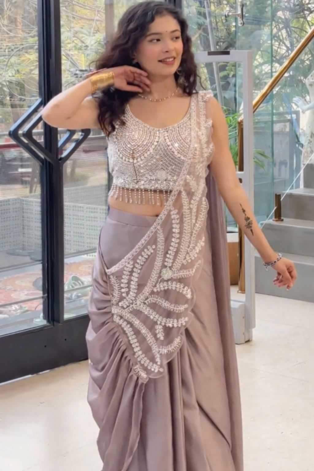 Rangoli Silk Party Wear Saree in Sky Blue