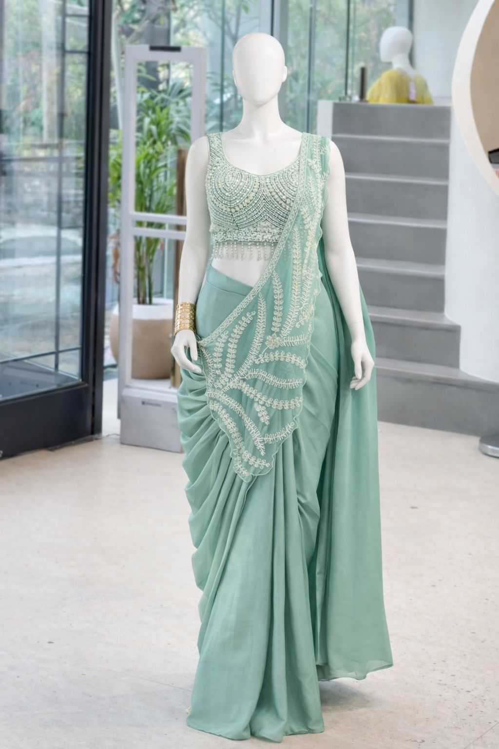 Rangoli Silk Party Wear Saree in Sky Blue