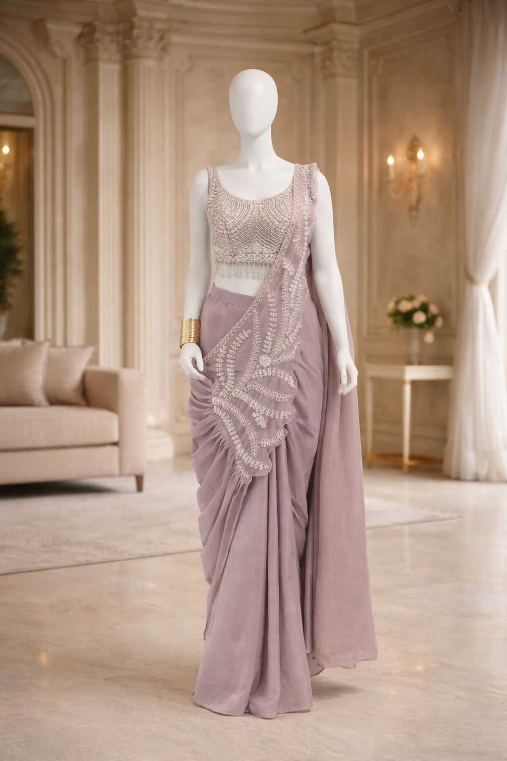 Rangoli Silk Party Wear Saree in Sky Blue