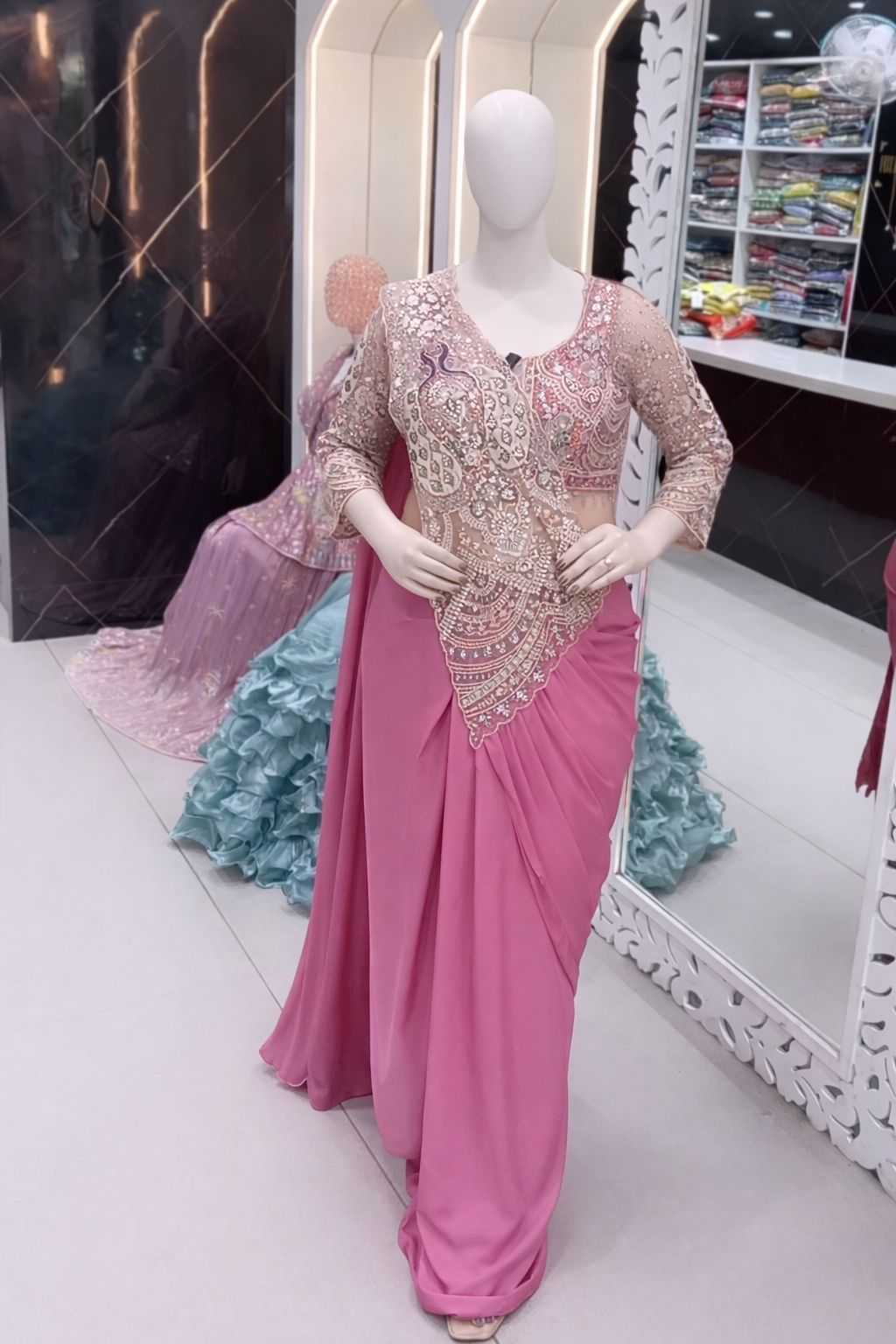 Crepe Ready To Wear Saree