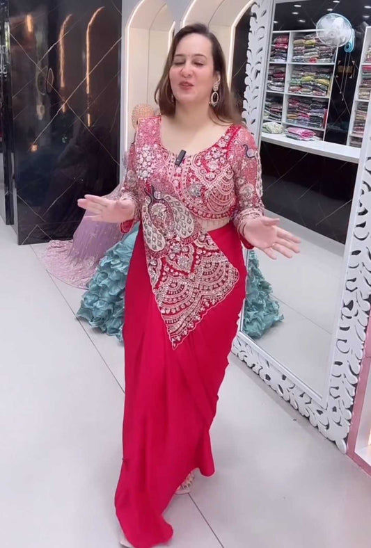 Crepe Ready To Wear Saree
