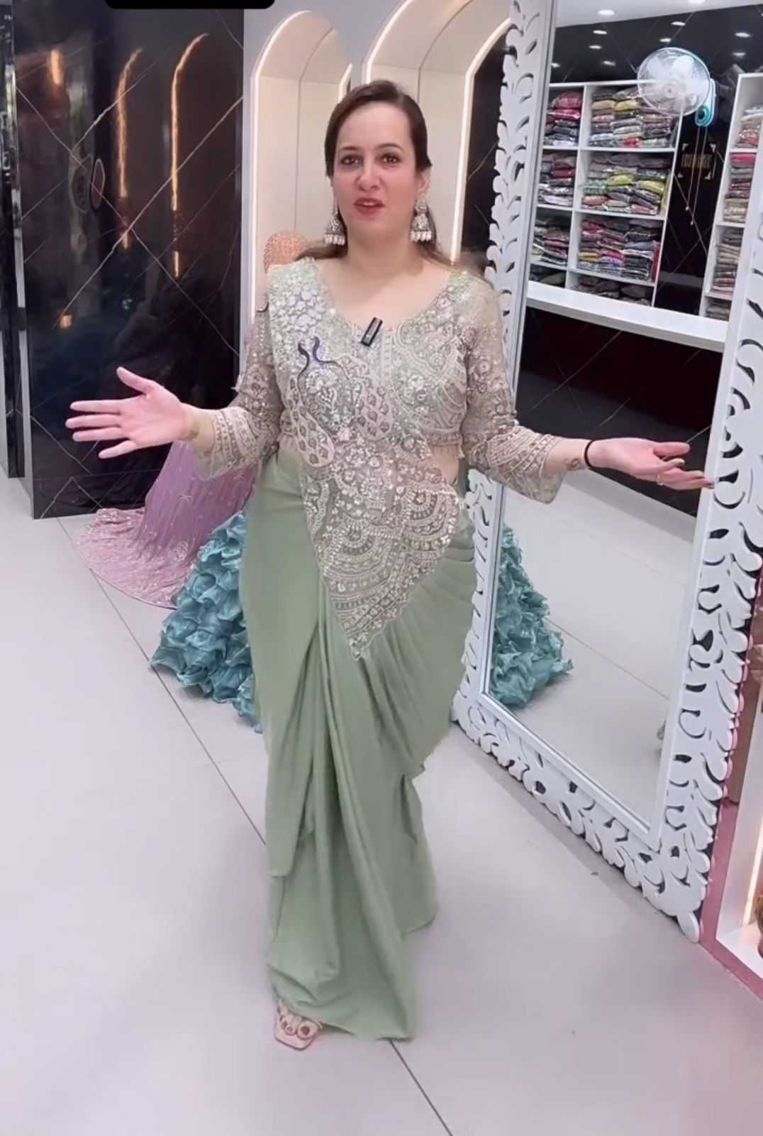 Crepe Ready To Wear Saree