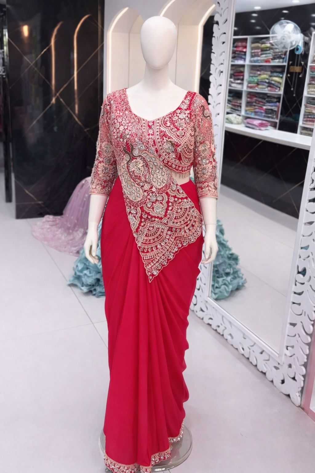 Crepe Ready To Wear Saree