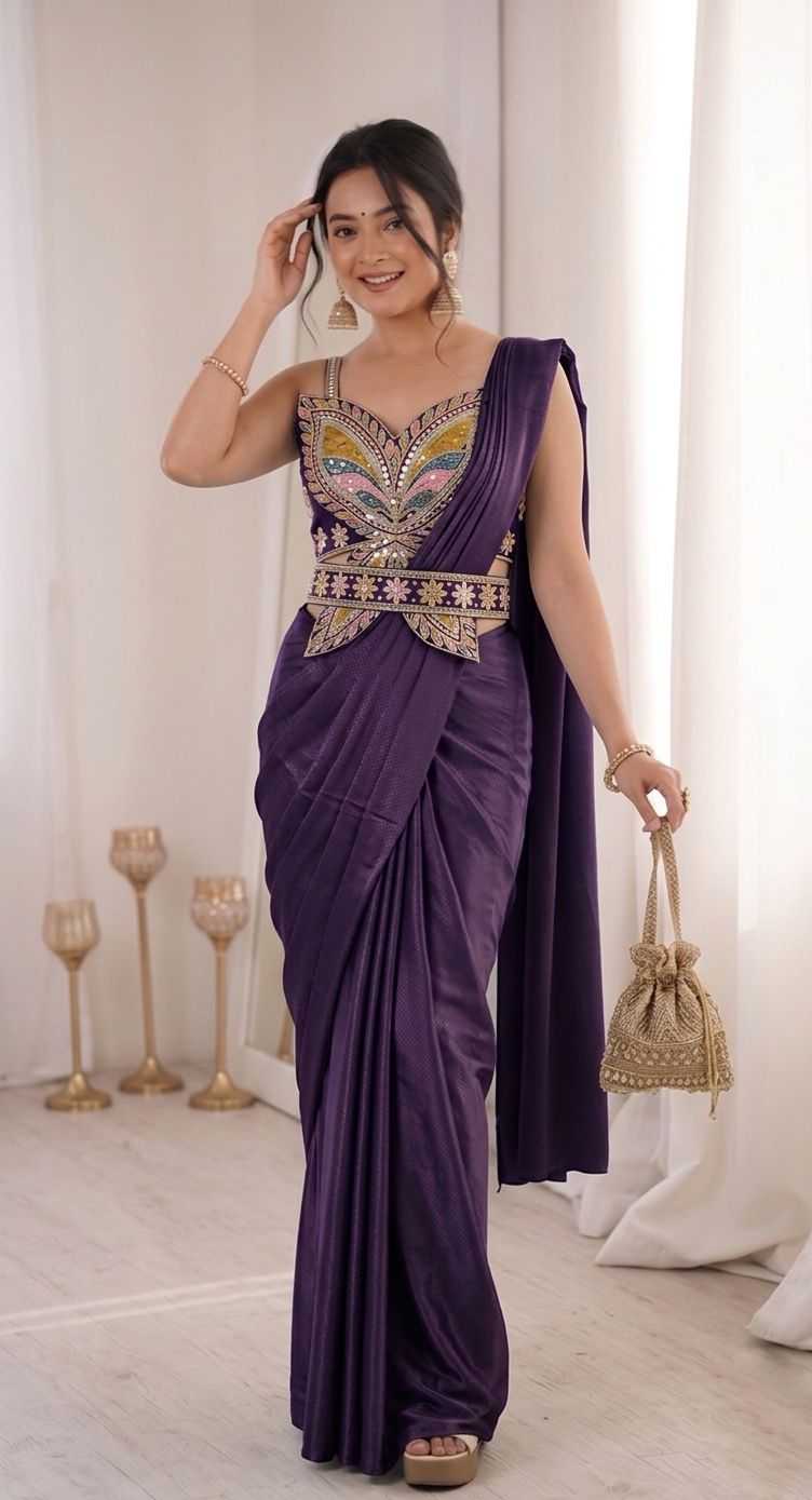 Heavy Crepe Sequence Saree