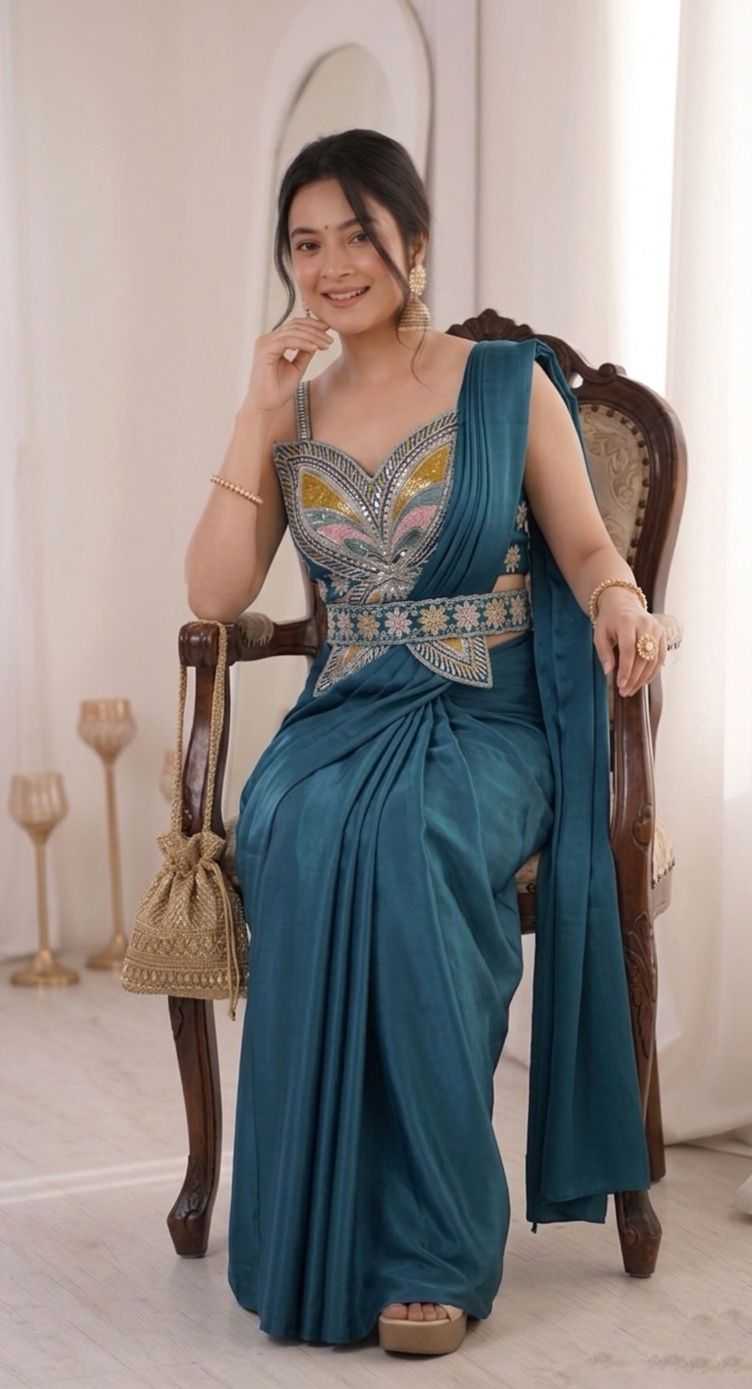 Heavy Crepe Sequence Saree