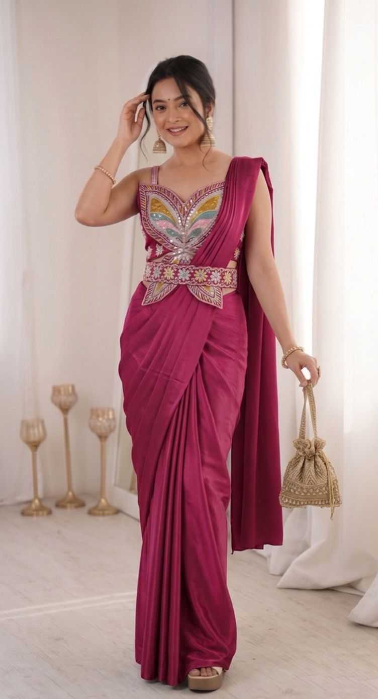 Heavy Crepe Sequence Saree