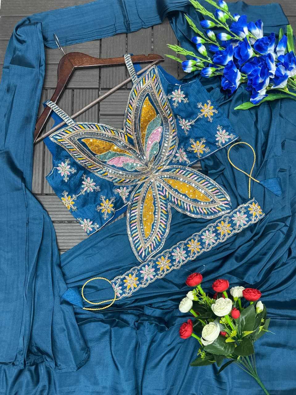 Heavy Crepe Sequence Saree